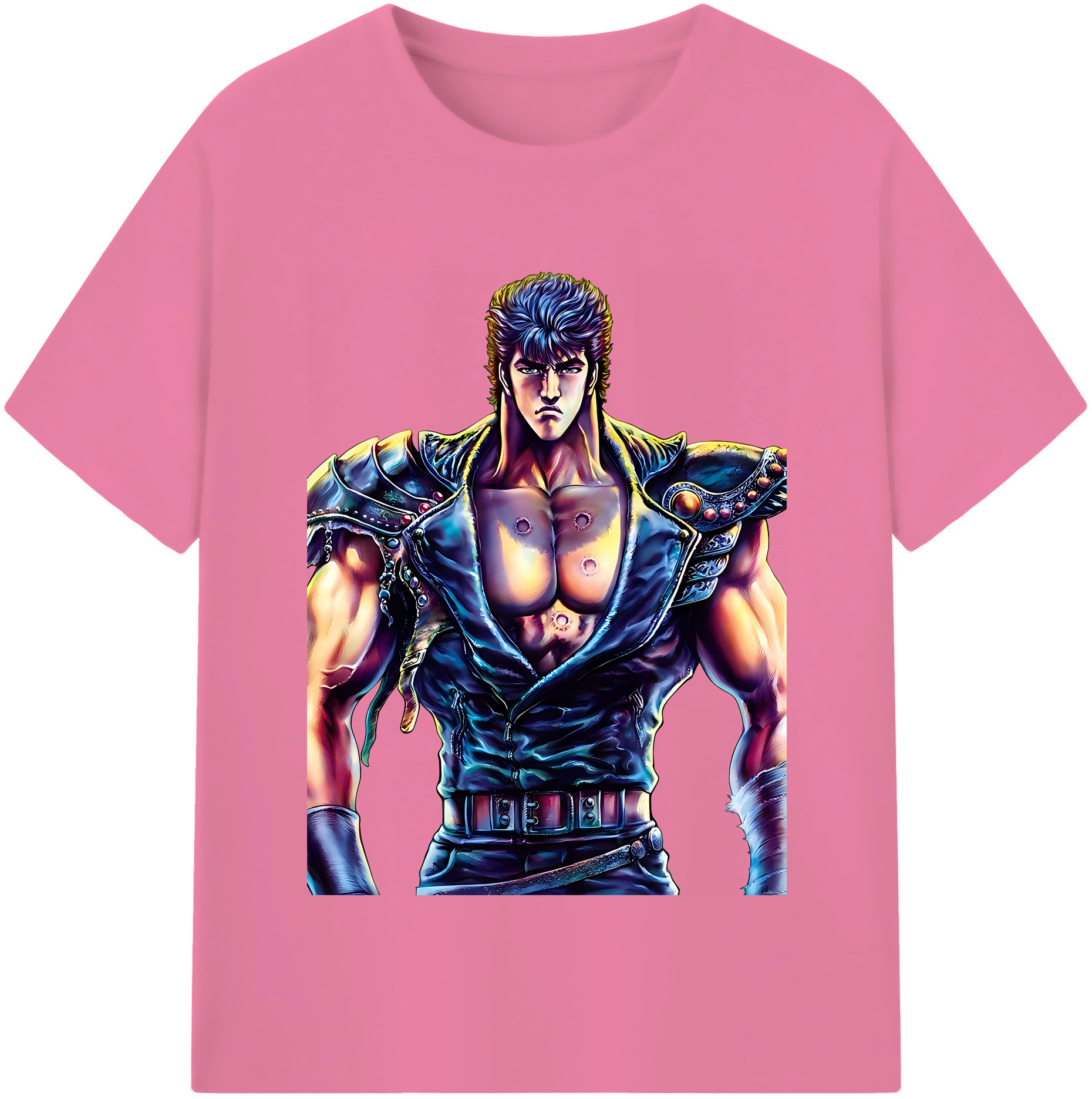 （画像用） 北斗の拳 Fist of the North Star 綿100％半袖Tシャツ（フロントプリント）